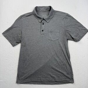 GORUCK Polo Shirt Mens Medium Gray Tri-Blend X Pocket Casual Tagless Performance